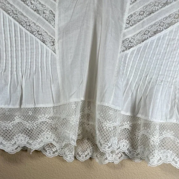 Karen Millen England Lace Cotton Blouse In Ivory - Picture 9 of 9